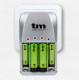 Tm Electron TMBCR010 - Cargador de Pilas AA y AAA con Indicador LED