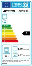 Smeg A2PYID81 - Cocina inox 89,4x100x60cm con 2 hornos y 5 fuegos