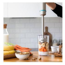 Cecotec 04293 - Batidora de mano Power TitanBlack 1200 XL PerfectCream&Crush