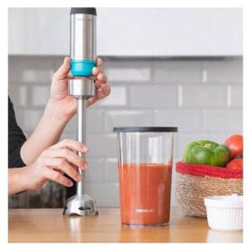 Cecotec 04293 - Batidora de mano Power TitanBlack 1200 XL PerfectCream&Crush