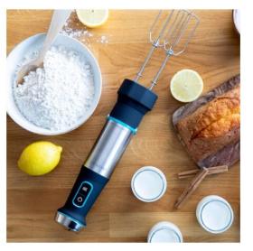 Cecotec 04293 - Batidora de mano Power TitanBlack 1200 XL PerfectCream&Crush