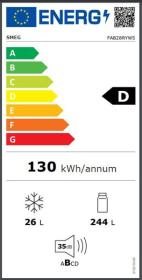 Smeg FAB28LYW5 - Frigorífico 1 puerta 1,53 x 60,1cm 50's Style Amarillo D