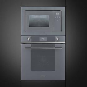 Smeg FMI120S2 - Microondas Integrado 20L con Grill 1000W Cristal Silver