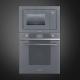 Smeg FMI120S2 - Microondas Integrado 20L con Grill 1000W Cristal Silver
