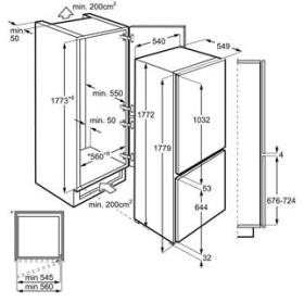 Zanussi ZNHN18FS1 - Frigorífico Combi Integrable 177x54cm