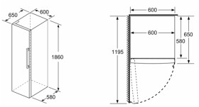 Bosch KSV36BIEP - Frigorífico 1 Puerta 186 x 60 Cm Inox Antihuellas