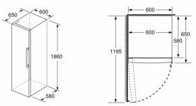 Bosch KSV36BIEP - Frigorífico 1 Puerta 186 x 60 Cm Inox Antihuellas