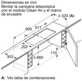 Bosch DSZ4961 - Accesorio para Ocultar Frontal Campana Telescópica 90cm