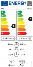 Balay 3TW984B - Lavasecadora 8/5 Kg 1400 rpm Blanco Clase E