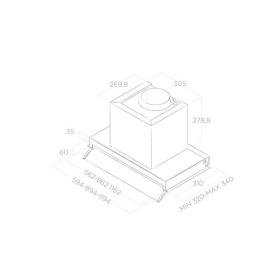 Elica PRF0114761A - Campana Boxin Lx 90cm Integrada Inox