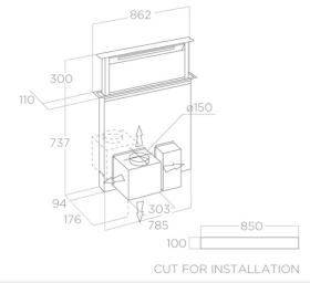 Elica PRF0162869 - Campana de Encimera GETUP Aspirante 90 Cm Panelable
