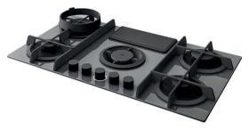 Elica NIKOLATESLA FLAME GR/A/88 - Placa de gas gris con extractor aspirante
