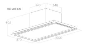 Elica PRF0163520-Campana Hilight X H30 100cm Aspirante Inox