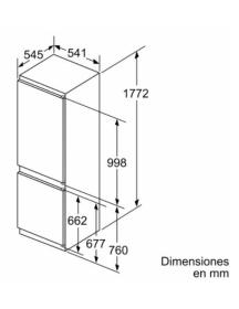 Balay 3KIF713F-Frigorífico combi integrable 177,2x54,1cm NoFrost F