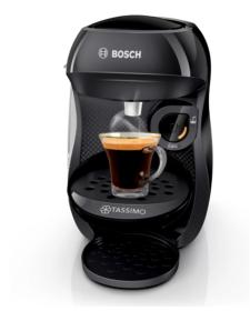 Bosch TAS1002 - Cafetera Multibebida TASSIMO HAPPY 40 Bebidas Negra