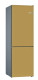 Bosch KVN39IXEA-Frigorífico combi personalizable 203x60cm Dorado E