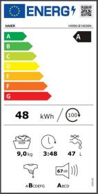 Haier HW90-B14636N-IB - Lavadora 9 Kg 1400 rpm Direct Motion Clase A