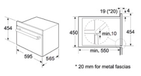 Midea MCO4550TMM - Horno microondas multifunción 50L 45Cm Grill Negro