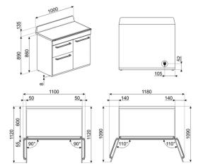 Smeg TR103IGR - Cocina Victoria de Inducción 100x60 Cm Gris Pizarra