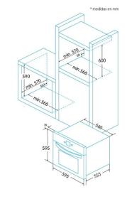 Edesa EOE-8411 P X- - Horno Multifunción Limpieza Easy-clean 70L Inox