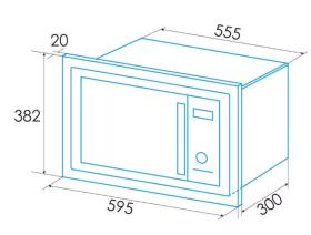 Edesa EMW-2020-IG BK - Microondas Integrado 800W 59,5 x 38,2 cm 20L Negro