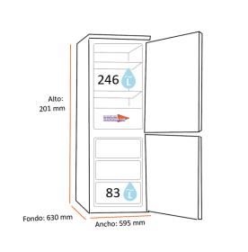 Edesa EFC-2033 DNF EX/A - Frigorífico Combinado 201x59.5 Cm Inoxidable