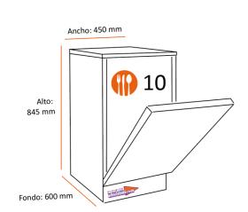 Edesa EDW4-610 X - Lavavajillas 45 Cm 10 Cubiertos Clase E Inoxidable