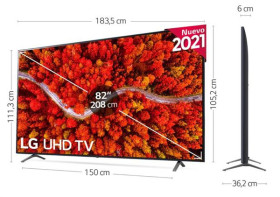 LG 82UP80006LA - Smart TV 82" 4K α7 Gen4 con AI HDR Dolby Vision