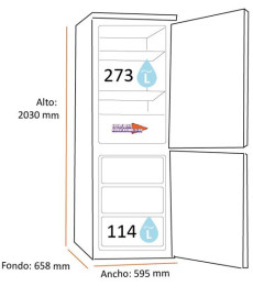 Samsung RB38A7B6AS9/EF - Frigorífico Combi BESPOKE 203x59.5cm Clase A Inox