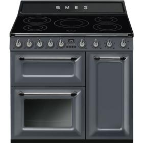 Smeg TR93IGR - Cocina Línea Victoria 90 x 60 cm Gris Inducción Clase A