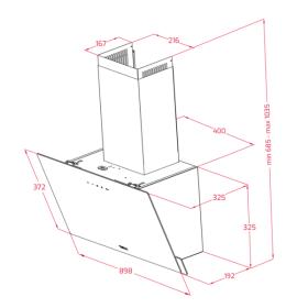 Teka 112950015 - Campana Decorativa de Pared DVN 97050 TTC WH Blanca