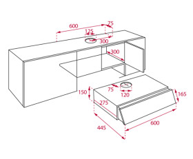 Teka 113120004 - Campana Integrada XT2 62030 SOS 60 cm Iluminación LED