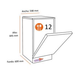 Teka 114280002 - Lavavajillas DFS 26610 60 Cm 12 Cubiertos Clase F