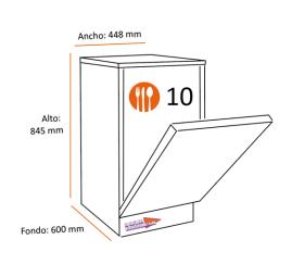 Teka 114310003 - Lavavajillas DFS 44750 45 Cm 10 Cubiertos Clase E Blanco