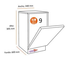 Teka 114320001 - Lavavajillas DFS 24650 45 Cm 9 Cubiertos Clase E Inox