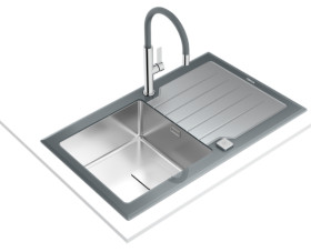 Teka 115100021 - Fregadero DIAMOND RS15 1C1E 86 1 Cubeta Reversible