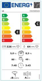 LG F2DV5S85S2W - Lavasecadora 8,5/5Kg 1200rpm Clase E Fondo Reducido