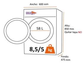 LG F2DV5S85S2W - Lavasecadora 8,5/5Kg 1200rpm Clase E Fondo Reducido