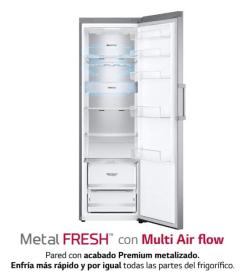LG GLM71MBCSF - Frigorífico 1 puerta 186x59.5cm Clase D Inox Texturizado