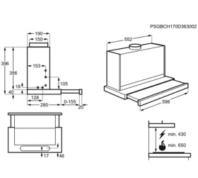 Aeg DPB5652M - Campana Telescópica 60 Cm Clase A Iluminación LED