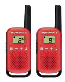 Motorola MOTOT42RED - Pareja de Walkie Talkies 4Km Color Rojo