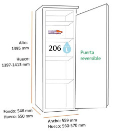 Miele K 7444 D - Frigorífico integrado de 1 puerta de 139,5 x 55,9 x 54,6 cm