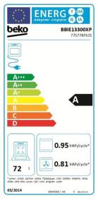 Beko BBIE13300XP - Horno multifunción 72 litros 9 funciones Pirolítico