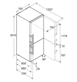 Liebherr 12084179 - Frigorífico Combinado CNef 5745 Comfort NoFrost Clase D