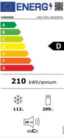 Liebherr 12084179 - Frigorífico Combinado CNef 5745 Comfort NoFrost Clase D
