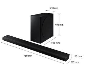 Samsung HW-Q800A/ZF - Barra de sonido Space Fit Sound Dolby Atmos DTS:X