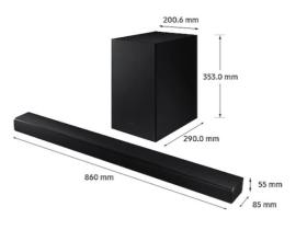 Samsung HW-A550/ZF - Barra de Sonido Subwoofer Dolby Audio DTS Virtual X