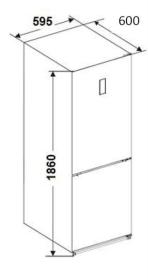 Fagor 3FFK-6644 - Frigorífico combi 185,5 x 59,5 x 64,2 cm Total NoFrost
