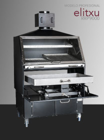 Elitxu RRP 9000 N - Parrilla profesional Negro 170 x 114 x 85,3 cm