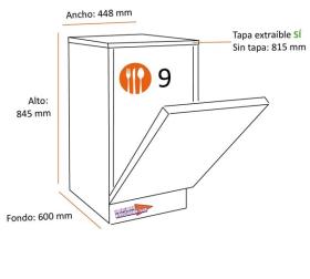 Fagor 3LVF-4231X - Lavavajillas de 45cm Inox 9 servicios Clase E